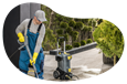 Pressure washing professional.